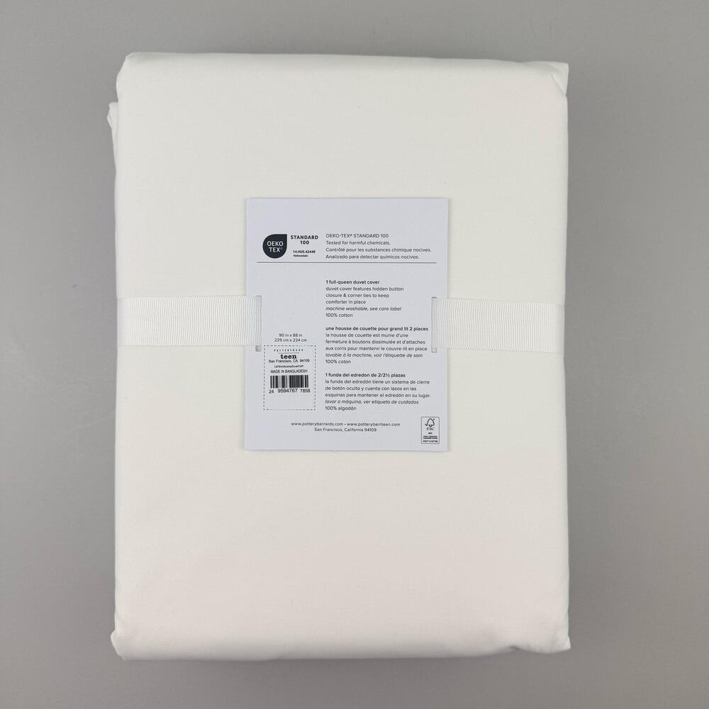 LoveShackFancy X Pottery Barn Teen Embroidered Scallop Duvet Cover FULL/QUEEN - Picture 4 of 7